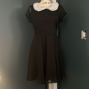 NWT HELL BUNNY WHITE COLLAR DRESS - MEDIUM